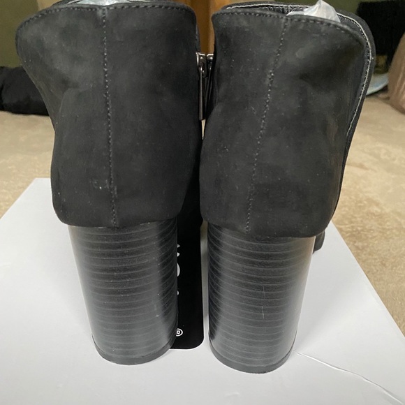 BAMBOO Suede Open Toe Bootie - Picture 3 of 8